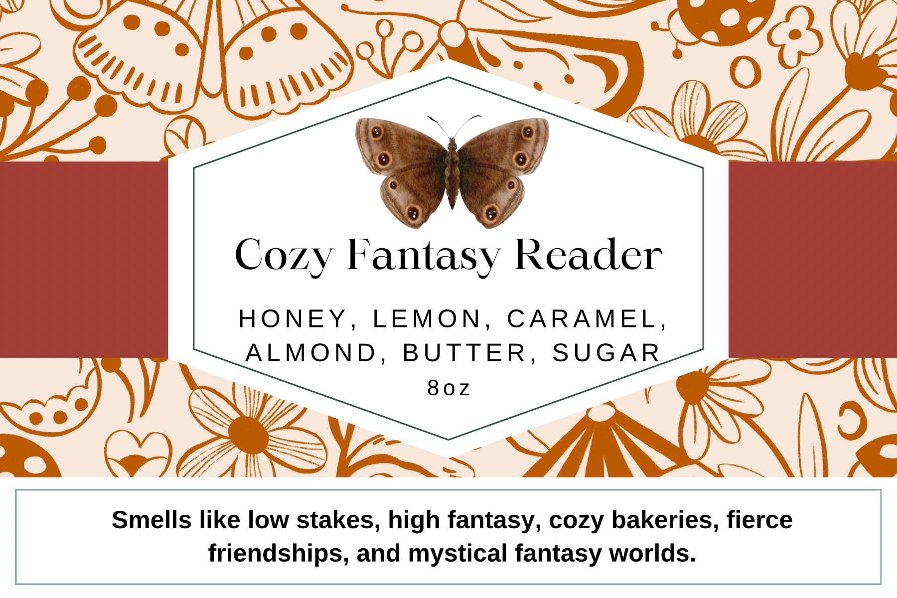 Cozy Fantasy Reader 8oz Candle