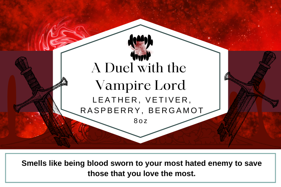 A Duel with the Vampire Lord 8oz Candle