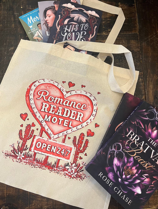 Romance Reader Motel Reusable Tote Bag