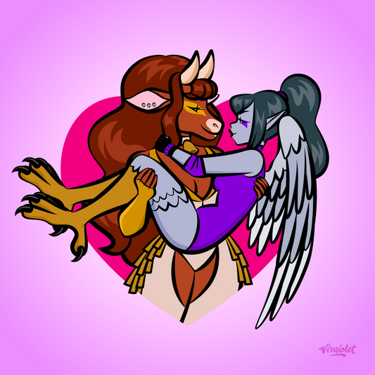Pinned by Love Character Art Sticker