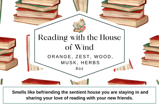 Reading with the House of Wind 8oz Candle