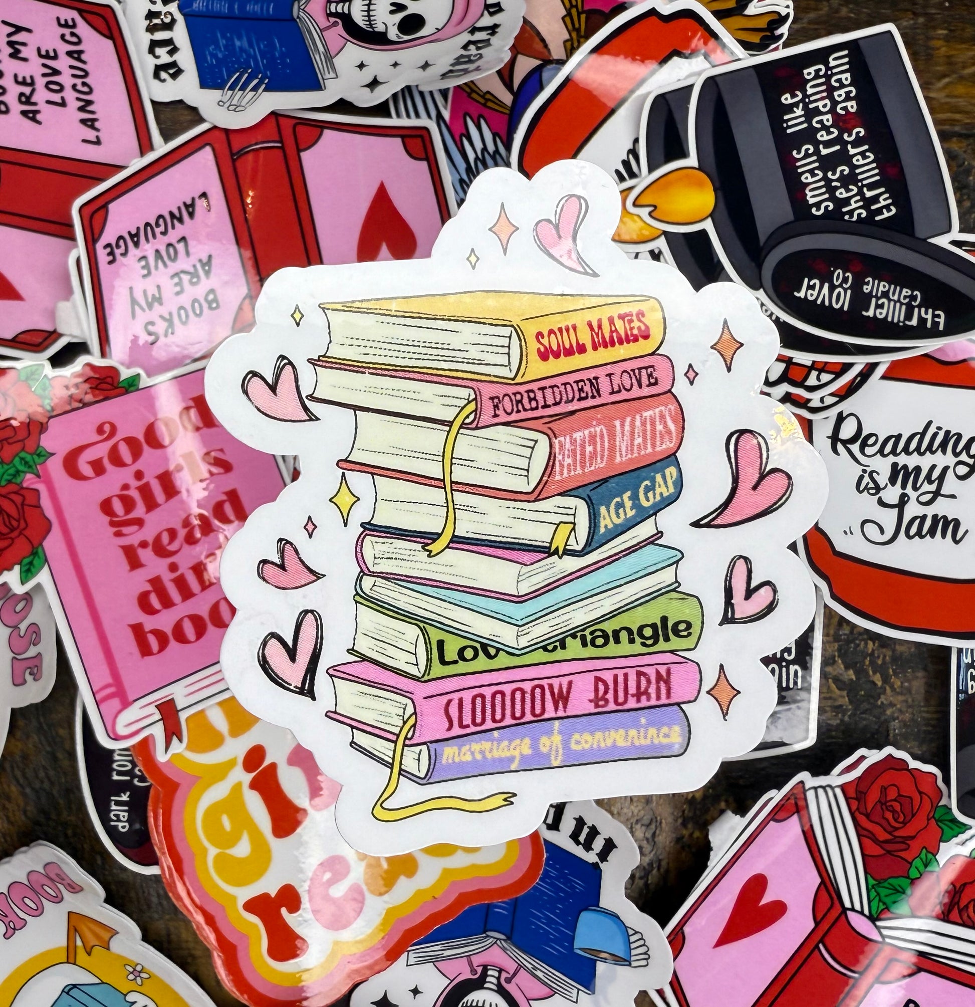 Trope Book Stack Sticker