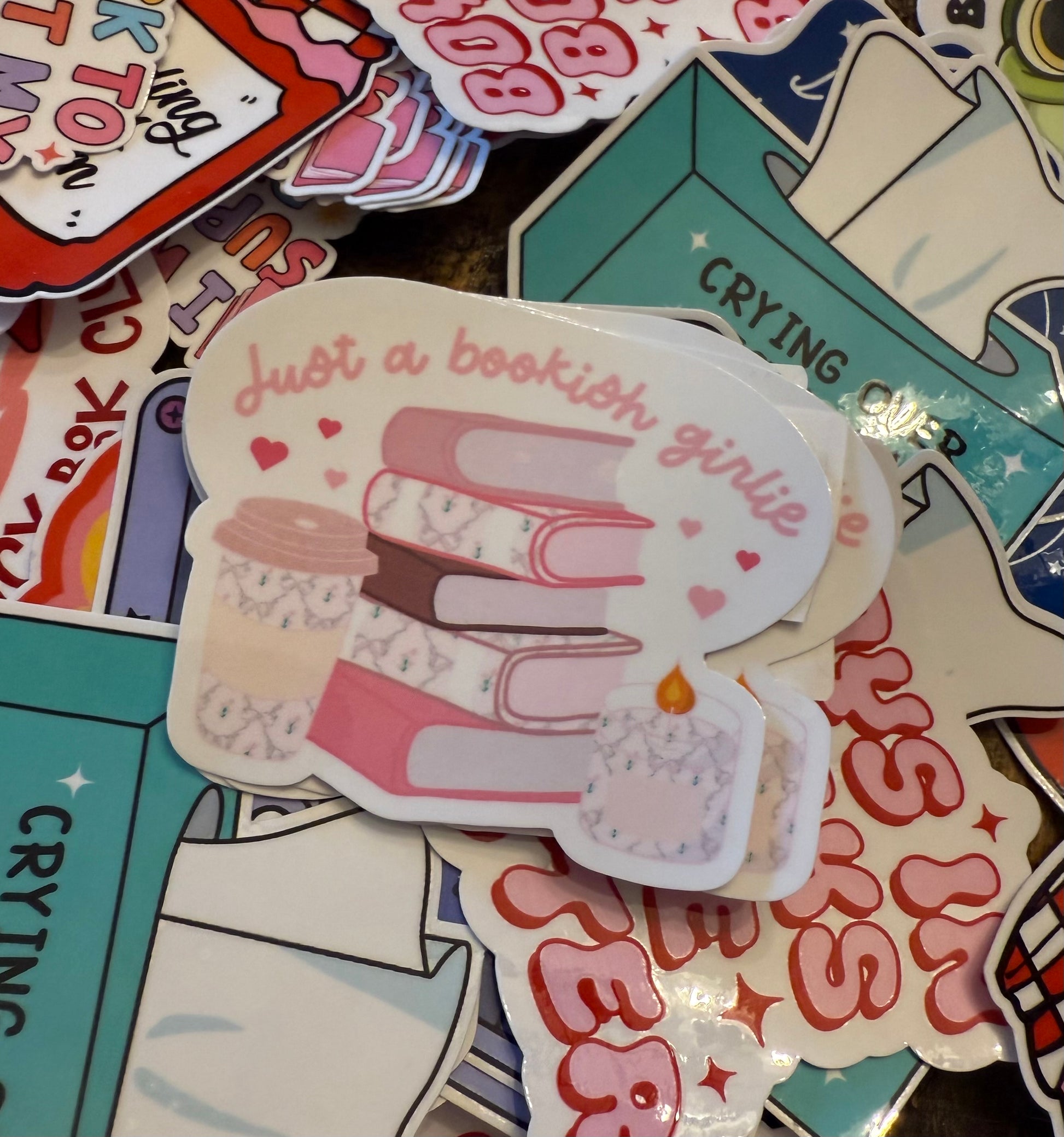 Just a Book Girlie Sticker