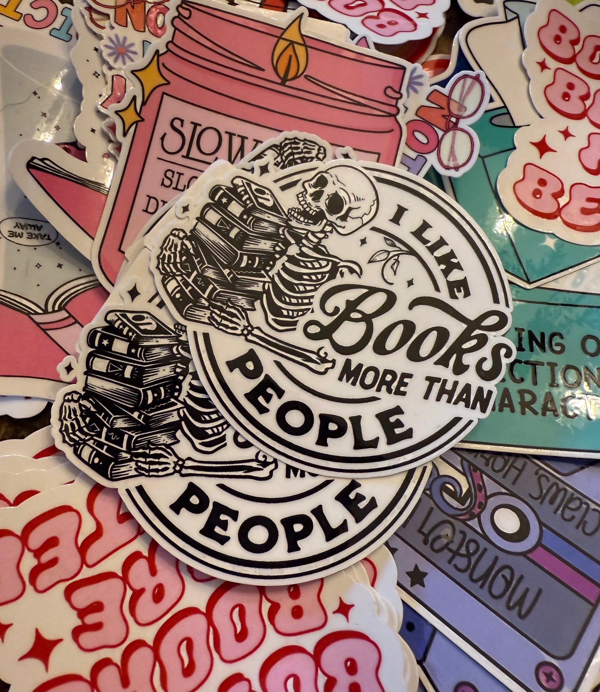 I Like Books More Than People 3in Sticker