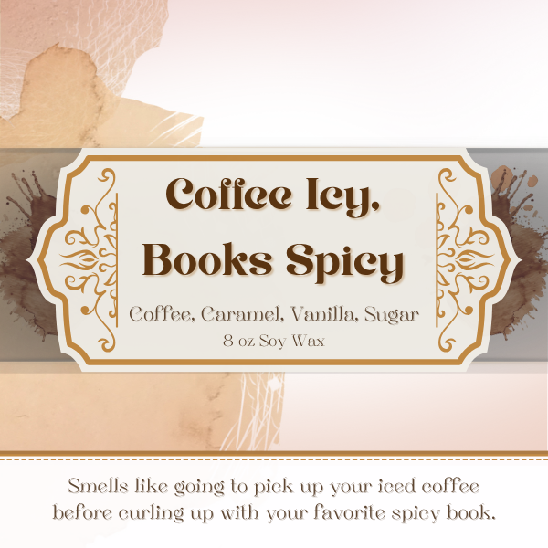 Coffee Icy, Books Spicy 8oz Candle