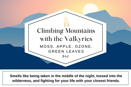 Climbing Mountains with the Valkyries 8oz Candle