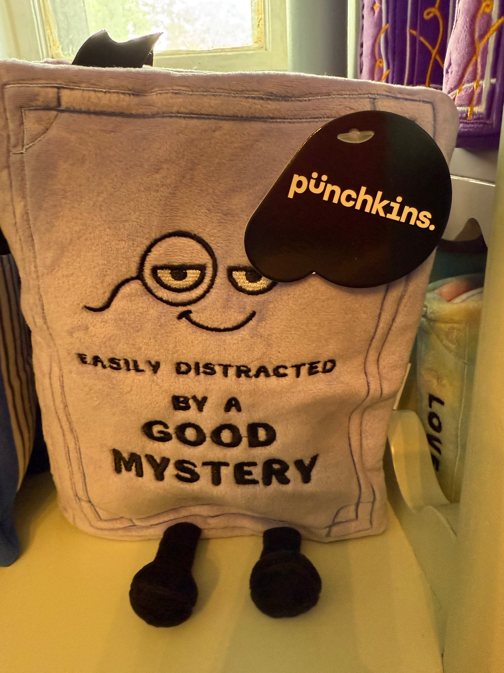 Easily Distracted By a Good Mystery PUNCHKINS Book Plush