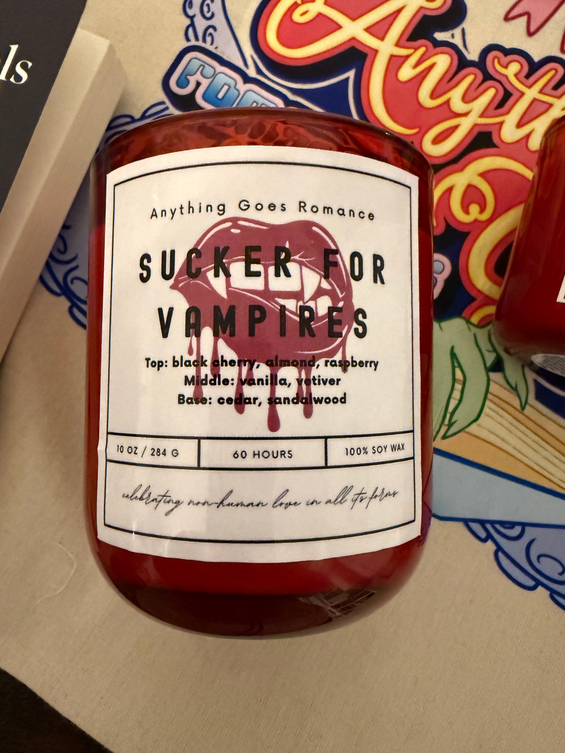 Sucker for Vampires Soy Wax Candle: An Anything Goes Romance Exclusive