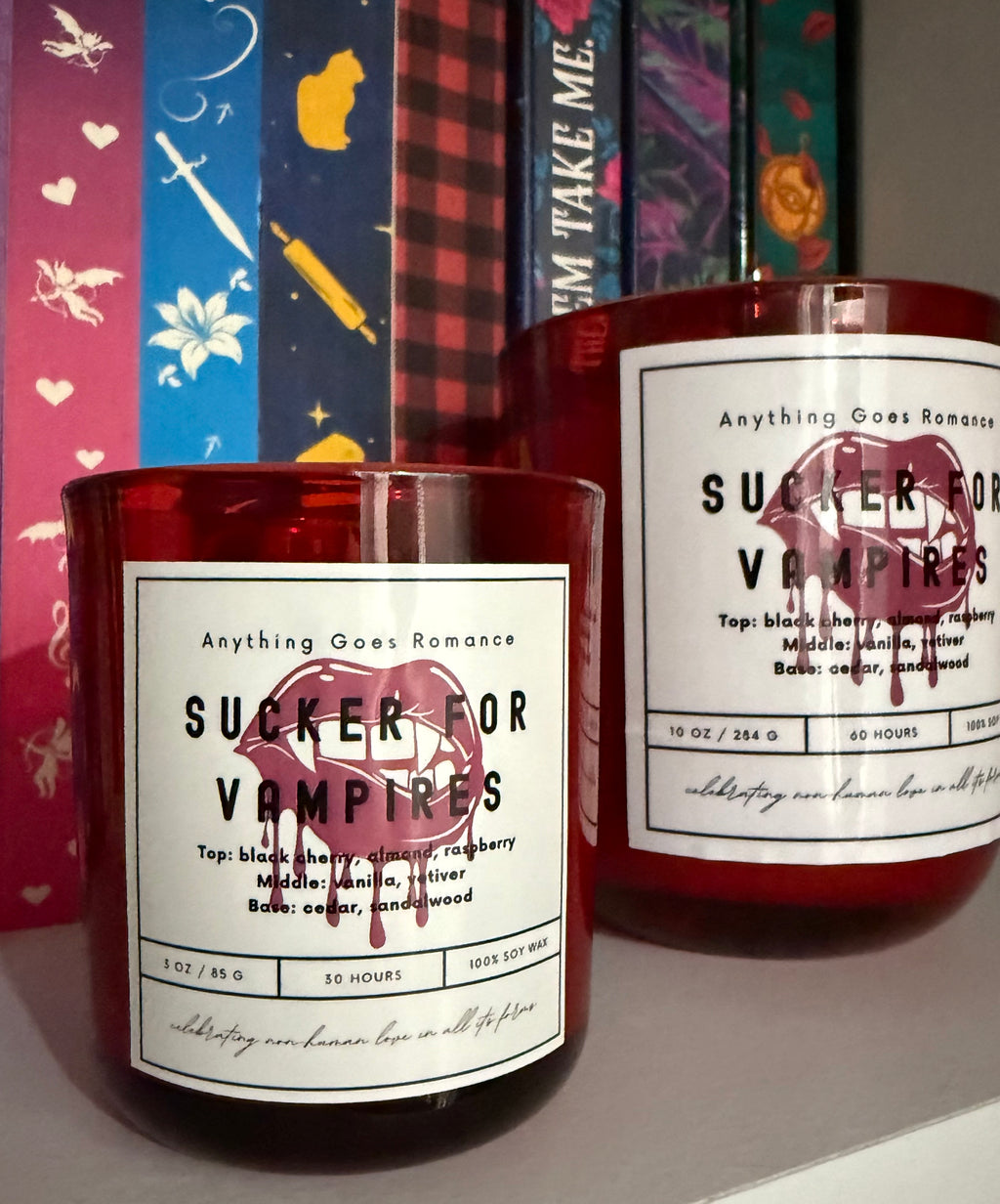 Sucker for Vampires Soy Wax Candle: An Anything Goes Romance Exclusive