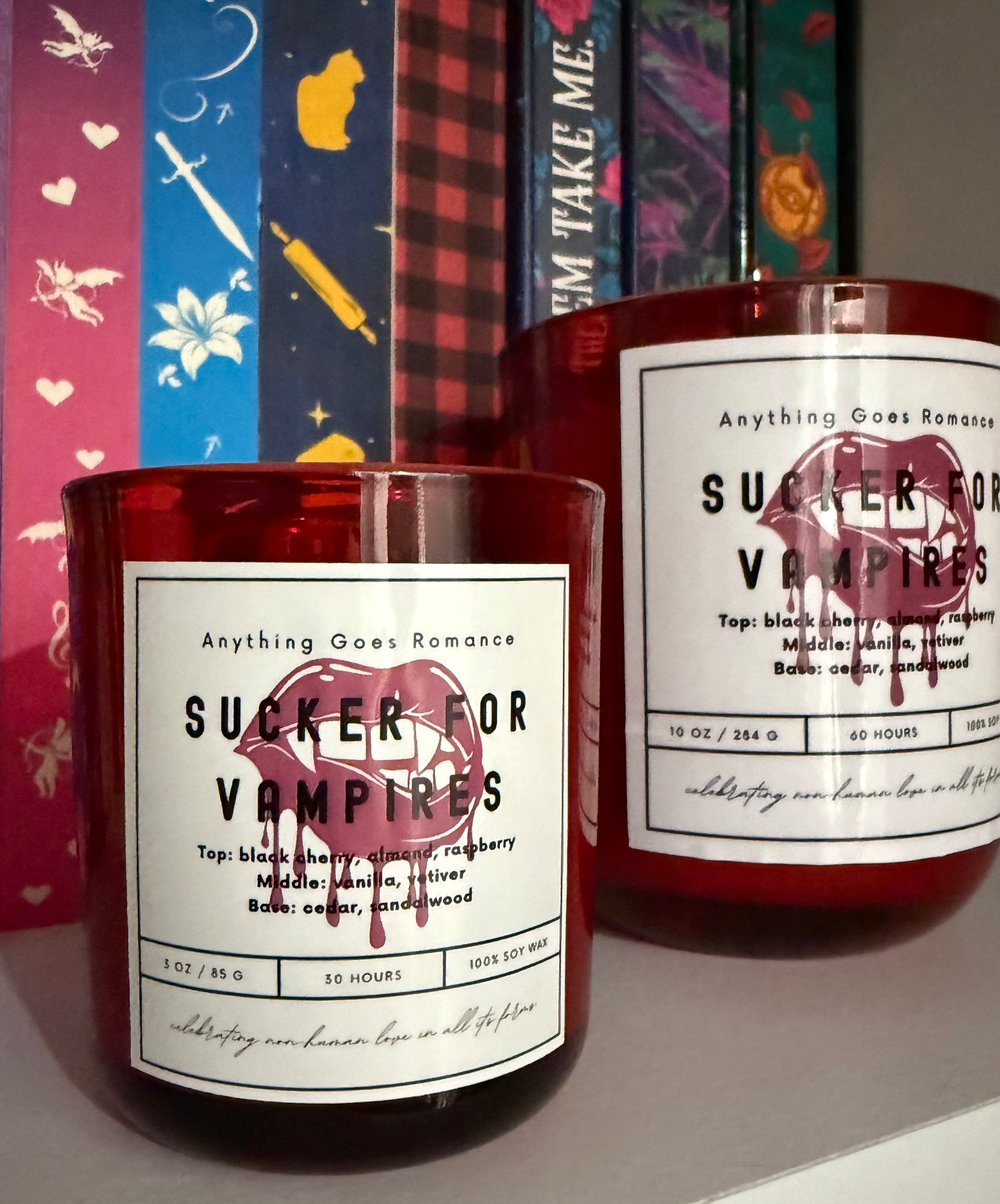 Sucker for Vampires Soy Wax Candle: An Anything Goes Romance Exclusive