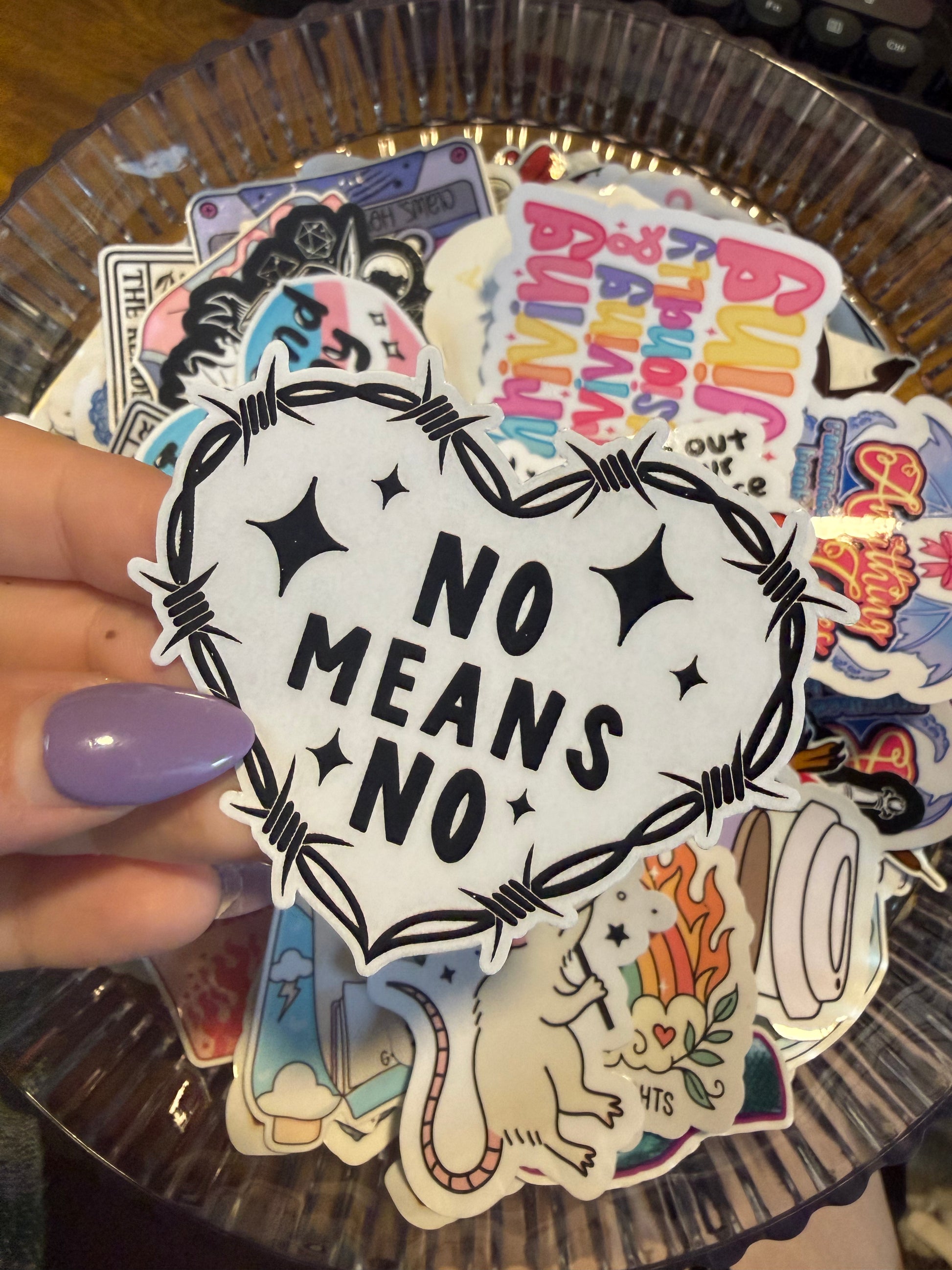 No Means No Sticker