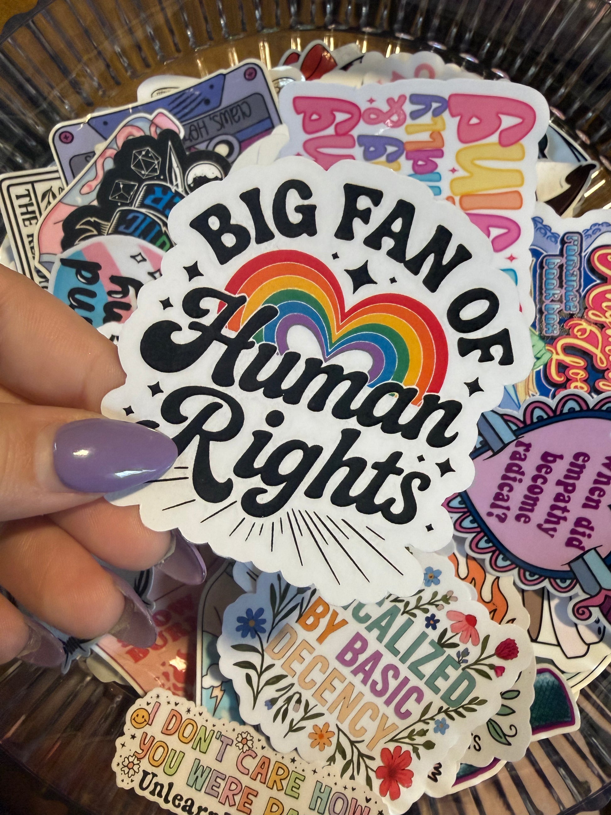 Big Fan of Human Rights Sticker